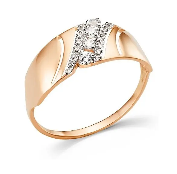 Кольцо декоративное из красного золота