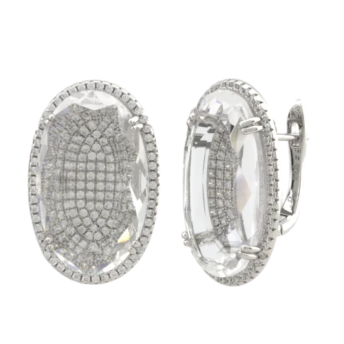 Серьги с английским замком из серебра