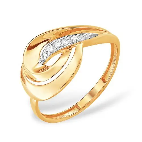 Кольцо декоративное из красного золота