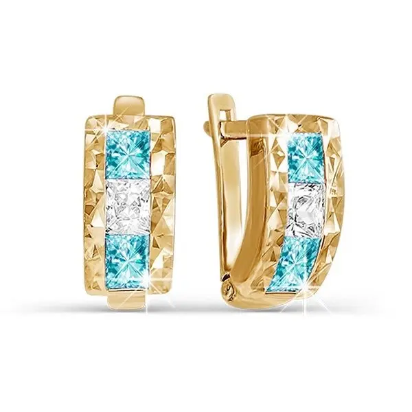 Серьги детские из красного золота