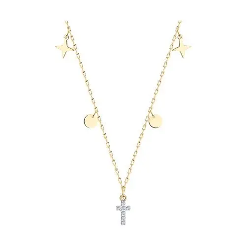 Цепь колье из красного золота