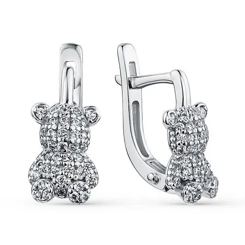 Серьги детские из серебра вид 1