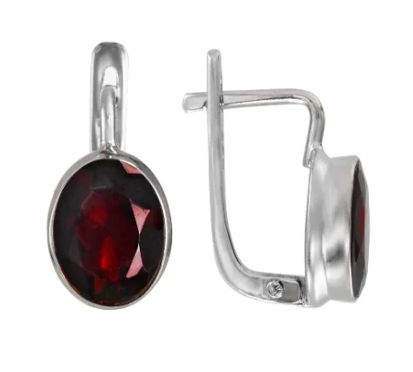 Серьги с английским замком из серебра