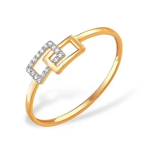 Кольцо декоративное из красного золота