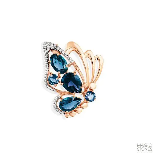 Брошь из красного золота