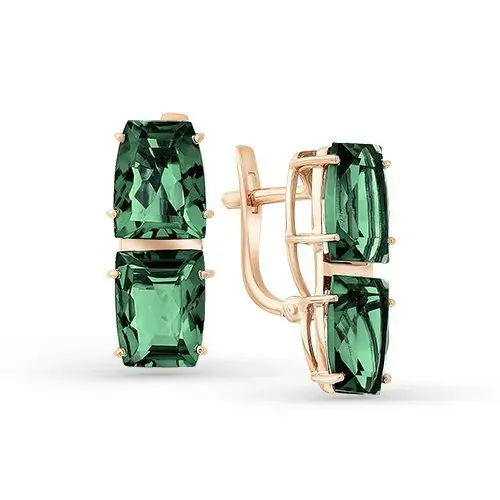 Серьги с английским замком из красного золота