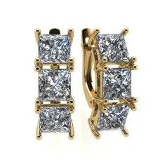 Серьги с английским замком из красного золота