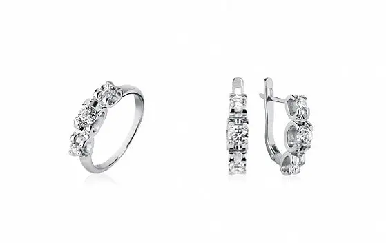 Кольцо декоративное из серебра