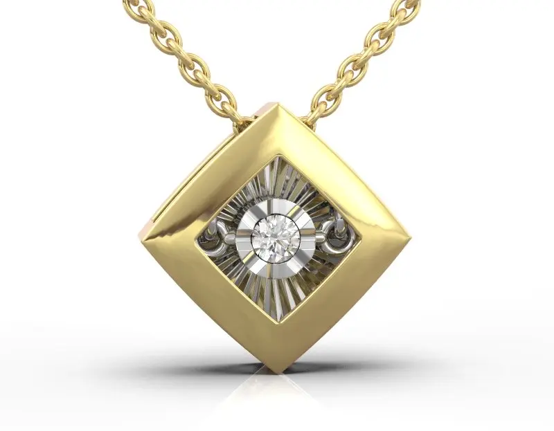 Цепь колье из желтого золота