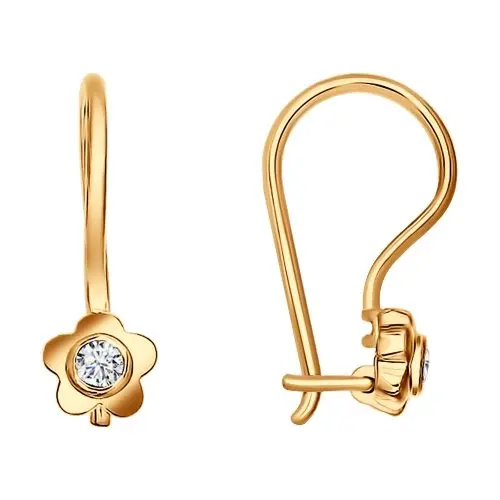 Серьги детские из позолоты