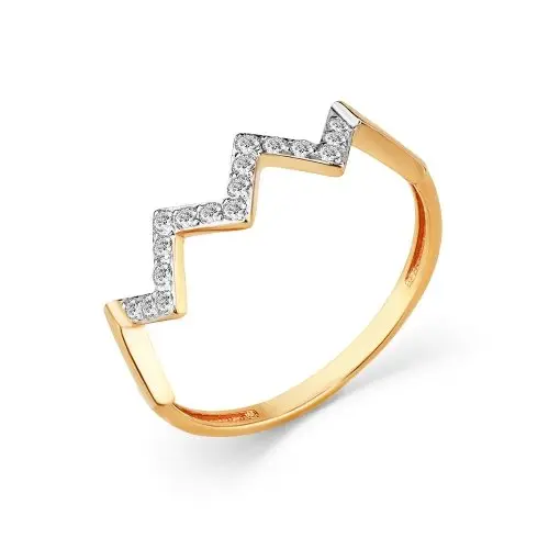 Кольцо декоративное из комбинированного золота