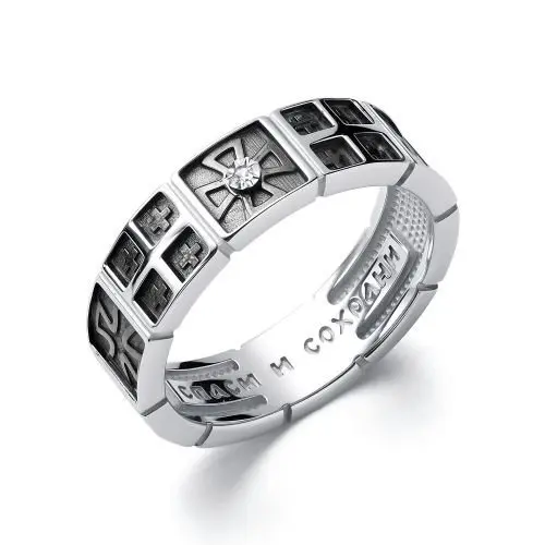 Кольцо православное из серебра