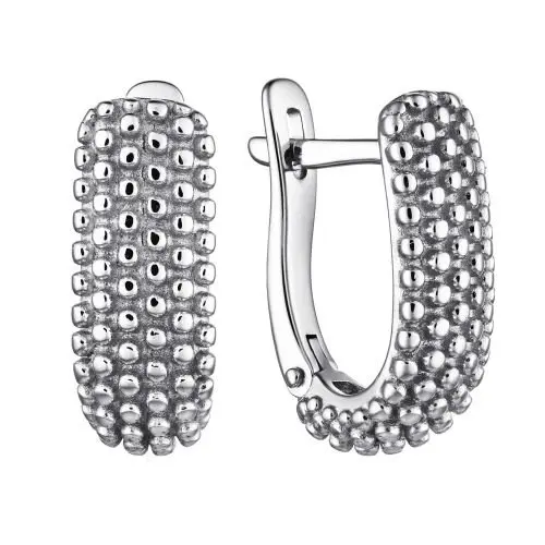 Серьги с английским замком из серебра