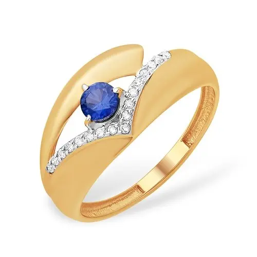 Кольцо декоративное из красного золота