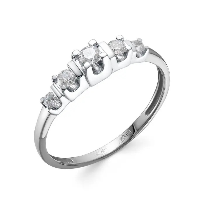 Кольцо декоративное из белого золота