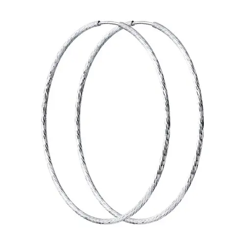 Серьги конго из серебра
