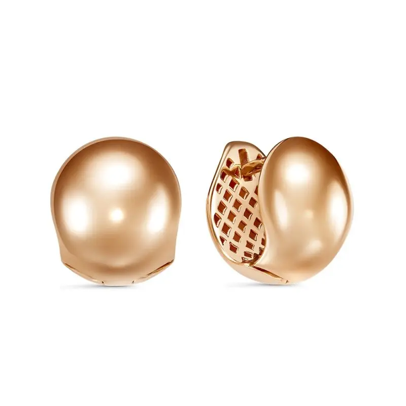 Серьги с английским замком из красного золота