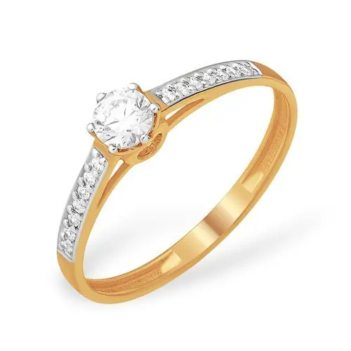 Кольцо декоративное из красного золота