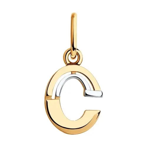 Подвеска буква из красного золота