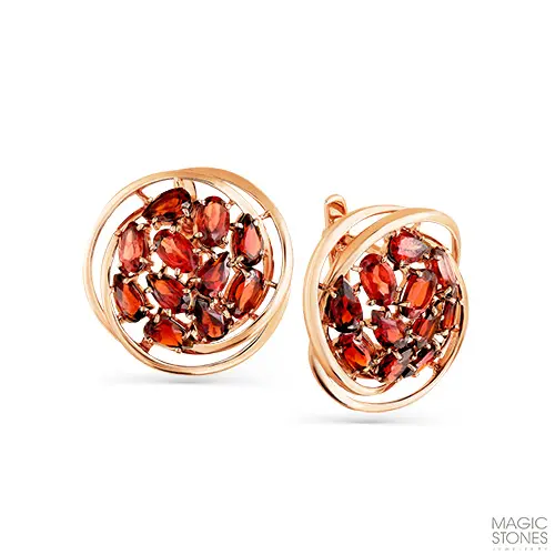 Серьги с английским замком из красного золота