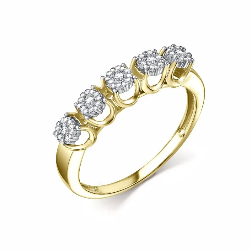 Кольцо декоративное из желтого золота