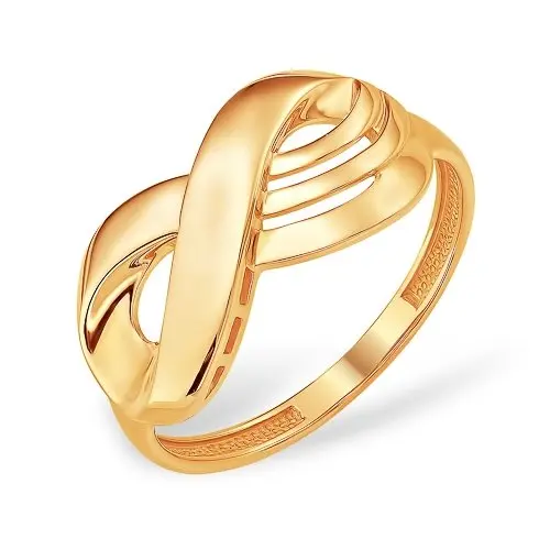 Кольцо декоративное из красного золота