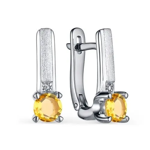 Серьги с английским замком из серебра