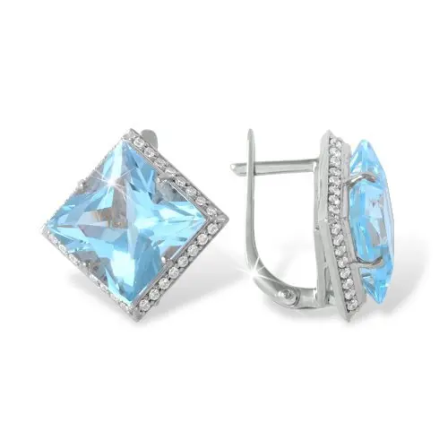 Серьги с английским замком из серебра