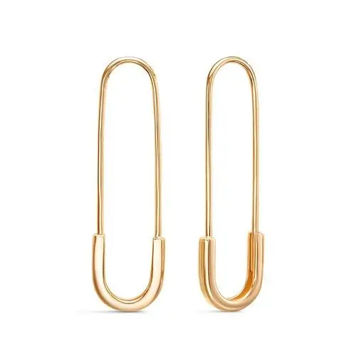 Серьги петельки из красного золота