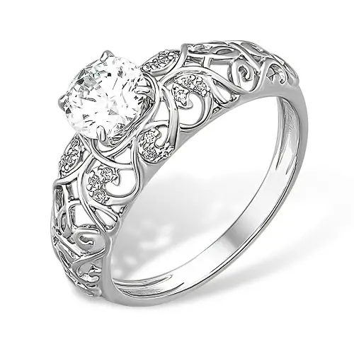 Кольцо декоративное из серебра