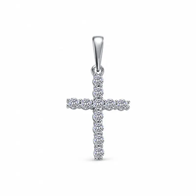 Подвеска декоративный крест из серебра