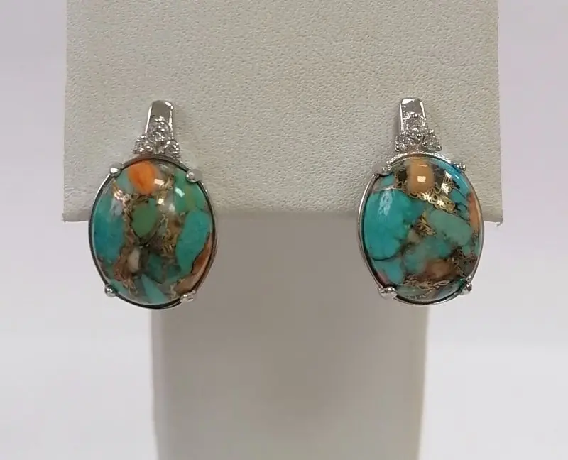 Серьги с английским замком из серебра