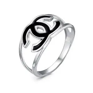 Кольцо декоративное из серебра вид 1