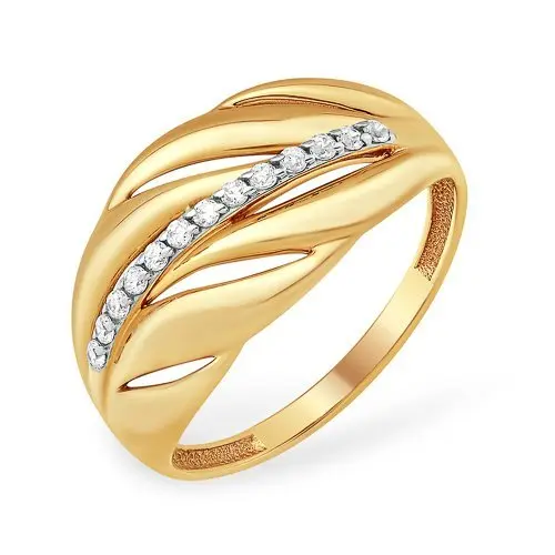 Кольцо декоративное из красного золота