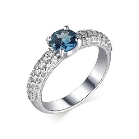 Кольцо декоративное из серебра вид 1