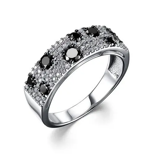 Кольцо декоративное из серебра вид 1