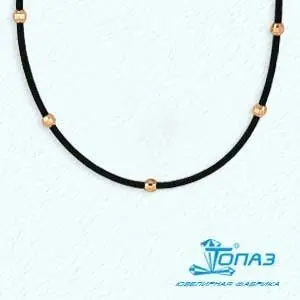 Цепь шнурок из красного золота