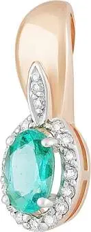 Подвеска бегунок из комбинированного золота