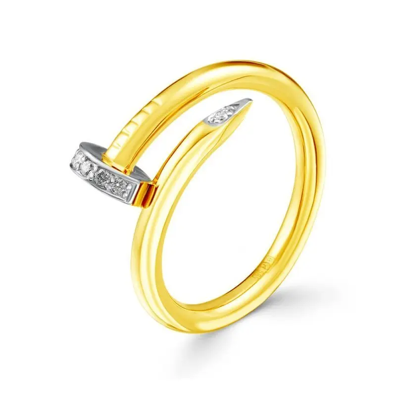 Кольцо декоративное из желтого золота