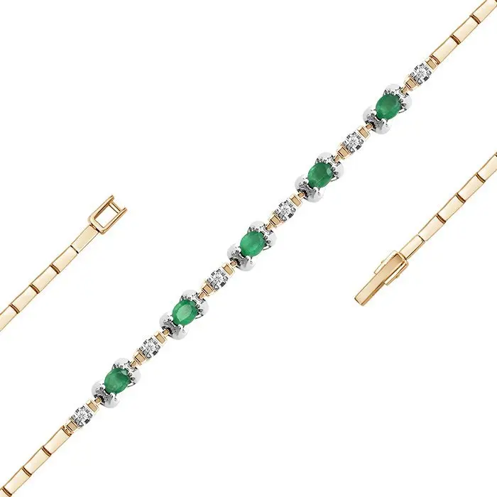 Браслет декоративный из комбинированного золота