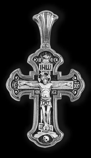 Подвеска крест из серебра