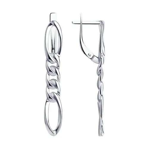 Серьги подвесные из серебра