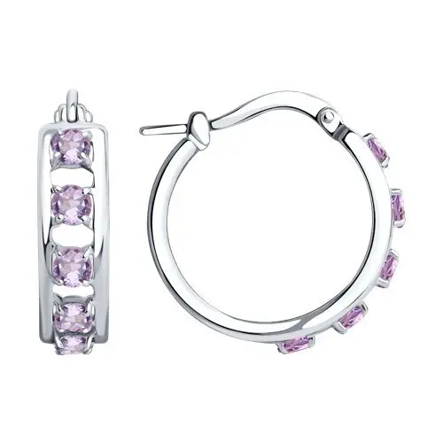 Серьги конго из серебра
