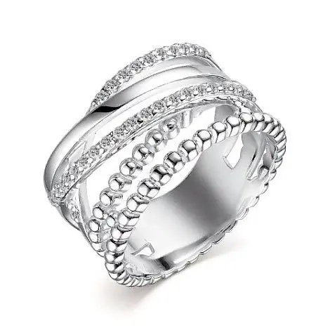 Кольцо декоративное из серебра вид 1