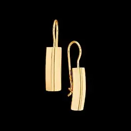 Серьги петельки из красного золота