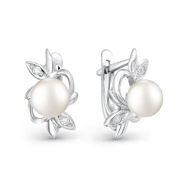 Серьги с английским замком из серебра