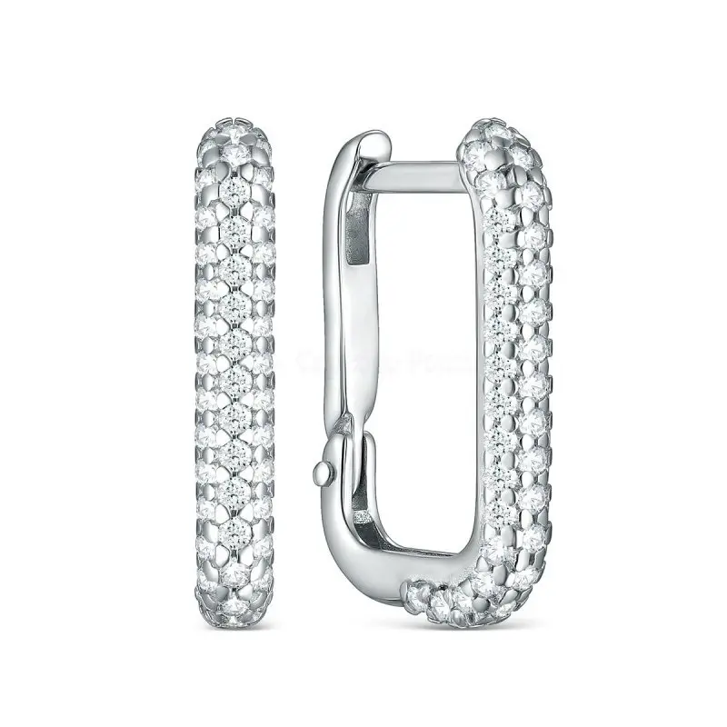 Серьги с английским замком из серебра