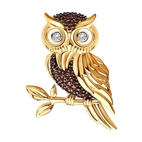 Брошь из позолоты