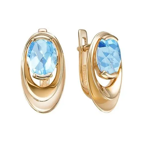 Серьги с английским замком из красного золота