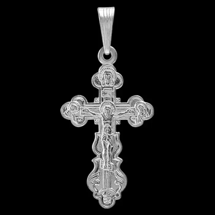 Подвеска крест из серебра